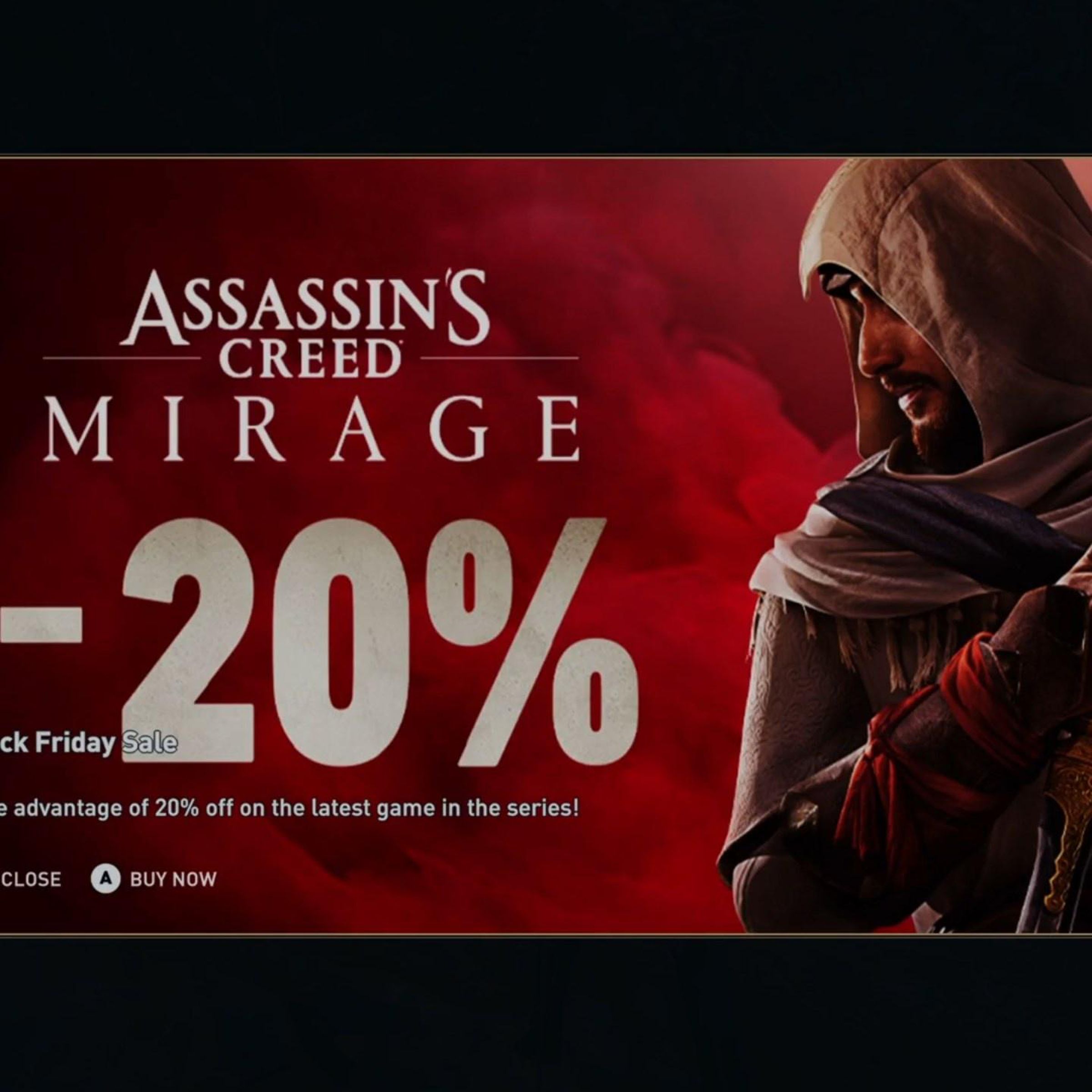 Screenshot of an Ubisoft Assassin’s Creed ad