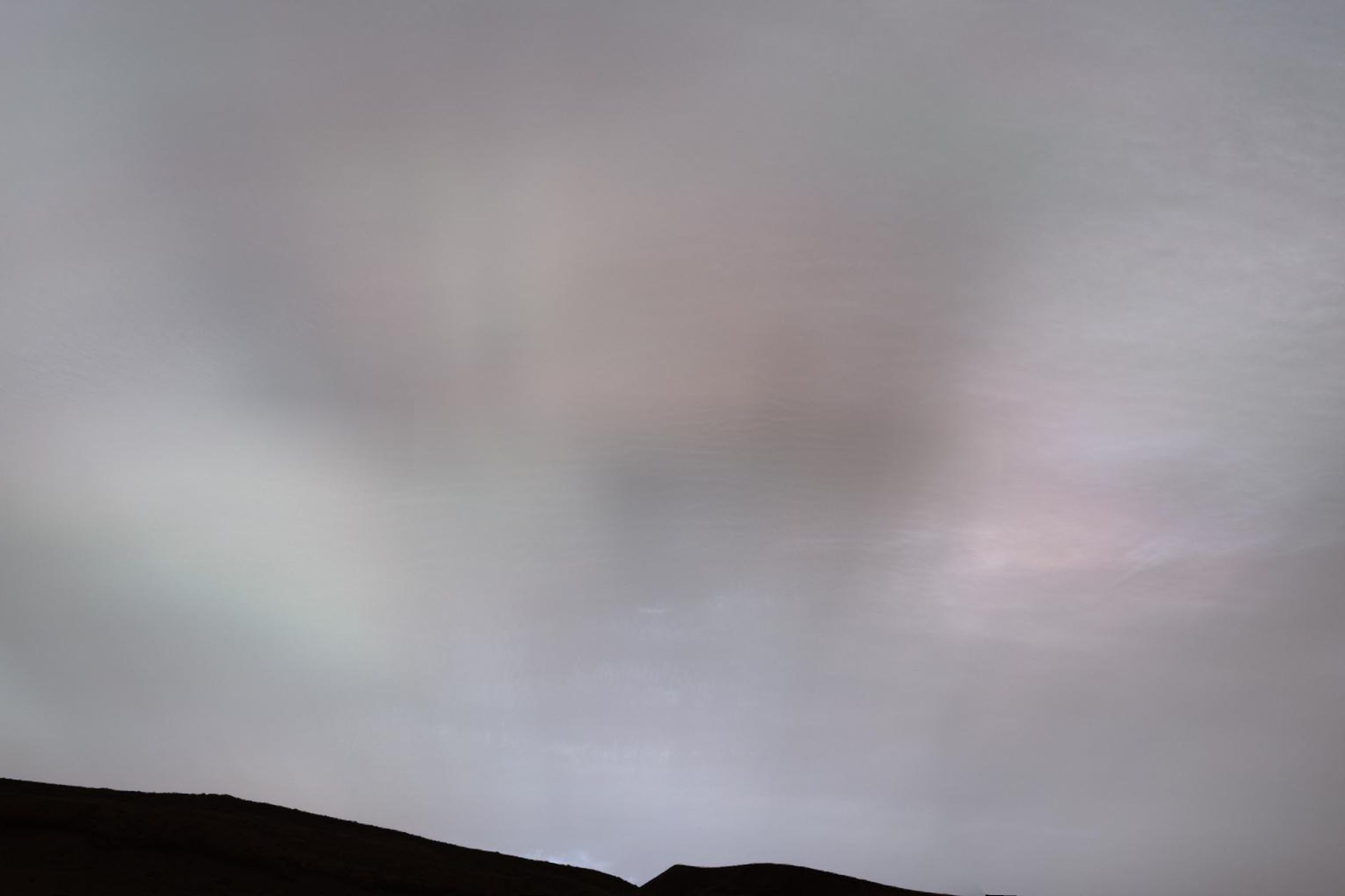 A sunset on Mars, as captured by the Curiosity rover